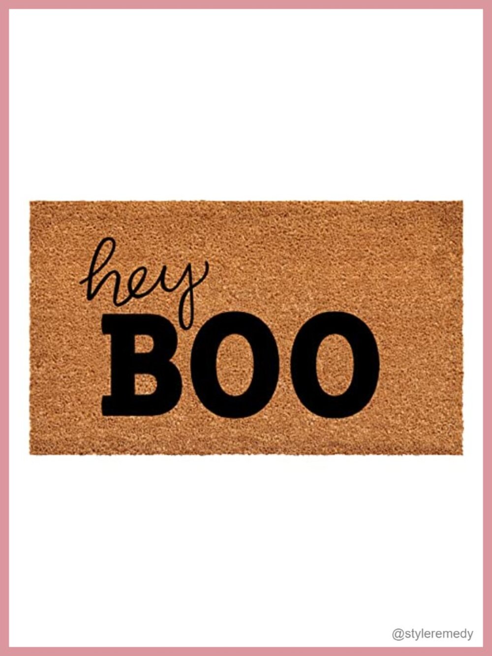 Hey Boo Coir Doormat 17x29 Durable Outdoor Halloween Welcome Mat
